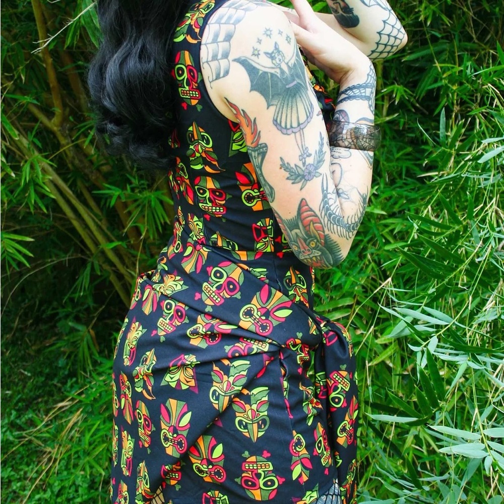 Sourpuss Tiki Romper with Sarong